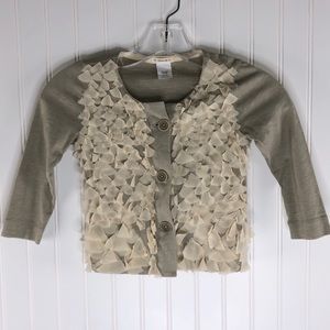 JCREW Girls Cardigan with Silk Details Decoration. Item# 0107